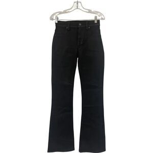 7 For All Mankind Womens Bootcut Jeans Size 26 Black Tailorless Coated NWT
